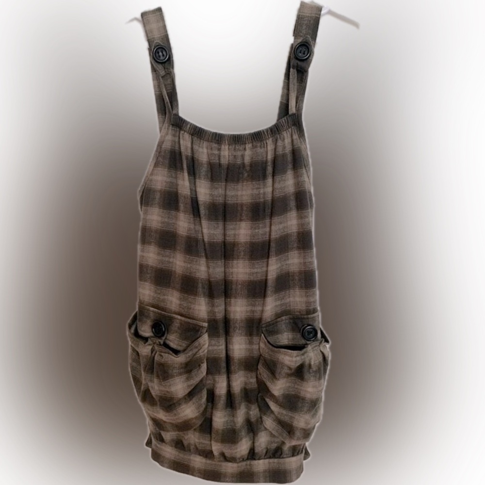 🇬🇧 Plaid flannel overall dress 🇬🇧